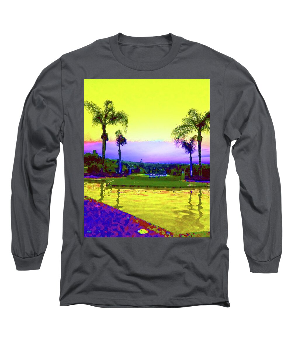 Los Angeles Long Sleeve T-Shirt featuring the photograph Tropical Pool by Andrew Lawrence