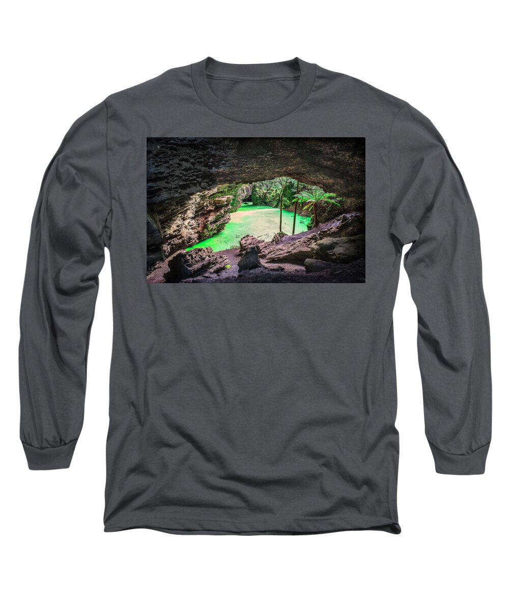 Rainforest Long Sleeve T-Shirt featuring the photograph Trowutta Arch by Frank Lee