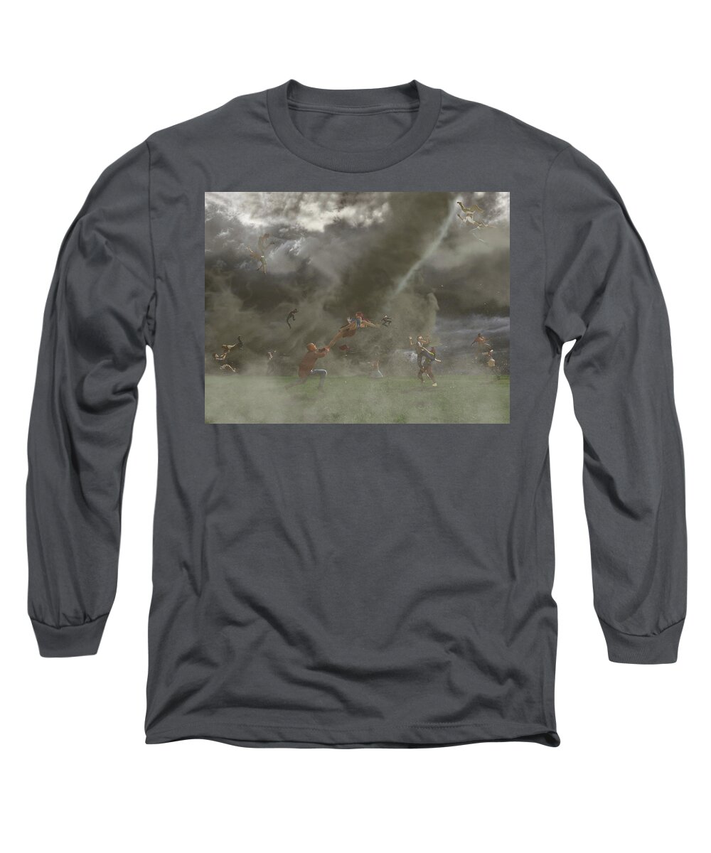 3d Long Sleeve T-Shirt featuring the digital art Turbulence_Instability by Williem McWhorter