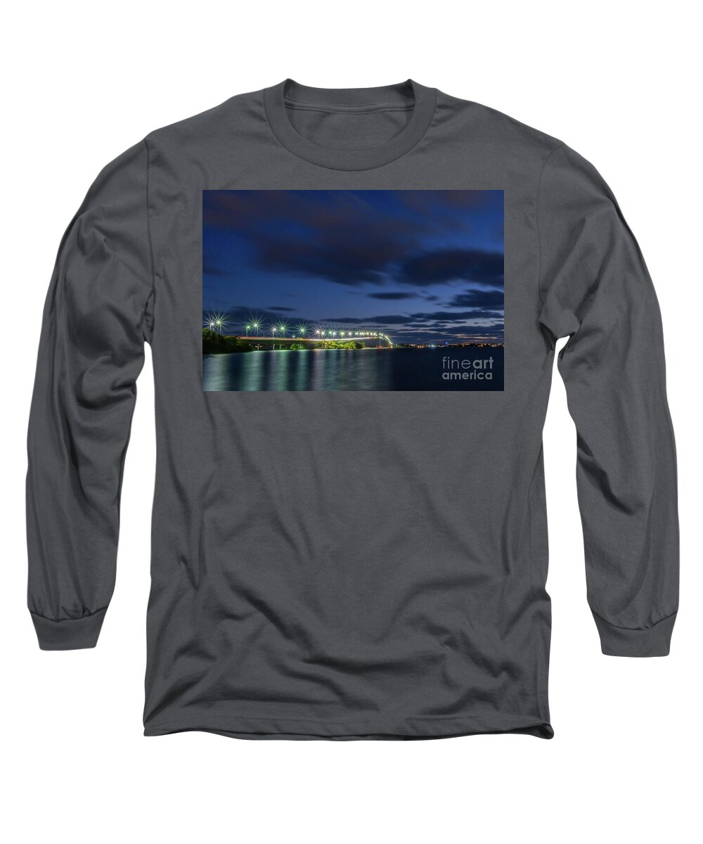 Bridge Long Sleeve T-Shirt featuring the photograph Twenty Five Cent Bridge by Tom Claud