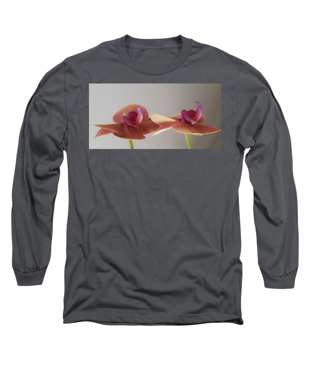 Twin Orchid Long Sleeve T-Shirt featuring the photograph Twin Orchids by Christina McGoran