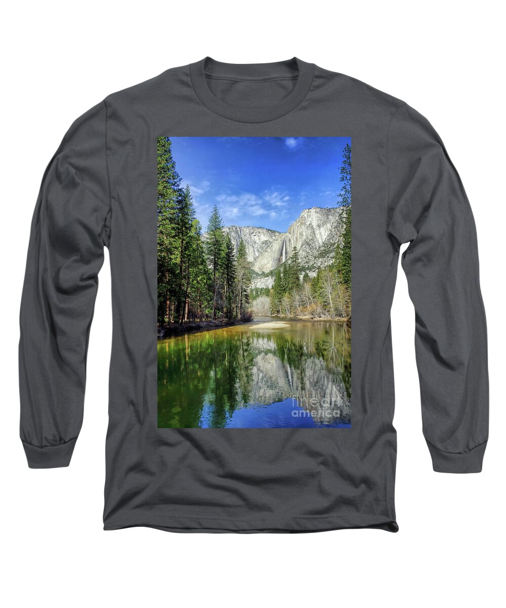 Landscape Long Sleeve T-Shirt featuring the photograph Upper Yosemite Falls by Tom Watkins PVminer pixs