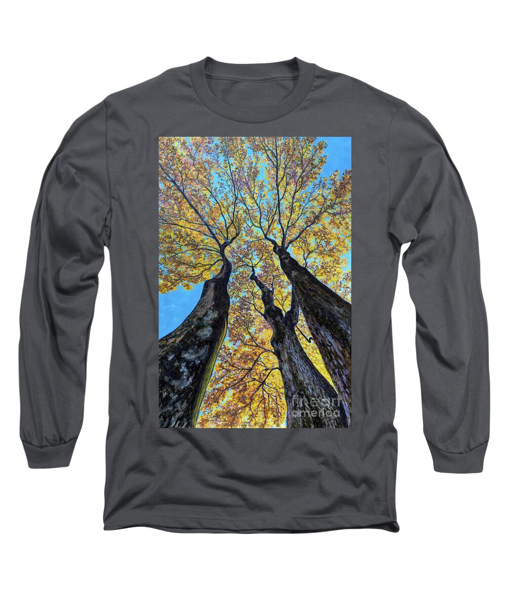 Upward Bound Long Sleeve T-Shirt featuring the painting Upward Bound by Sherrell Rodgers