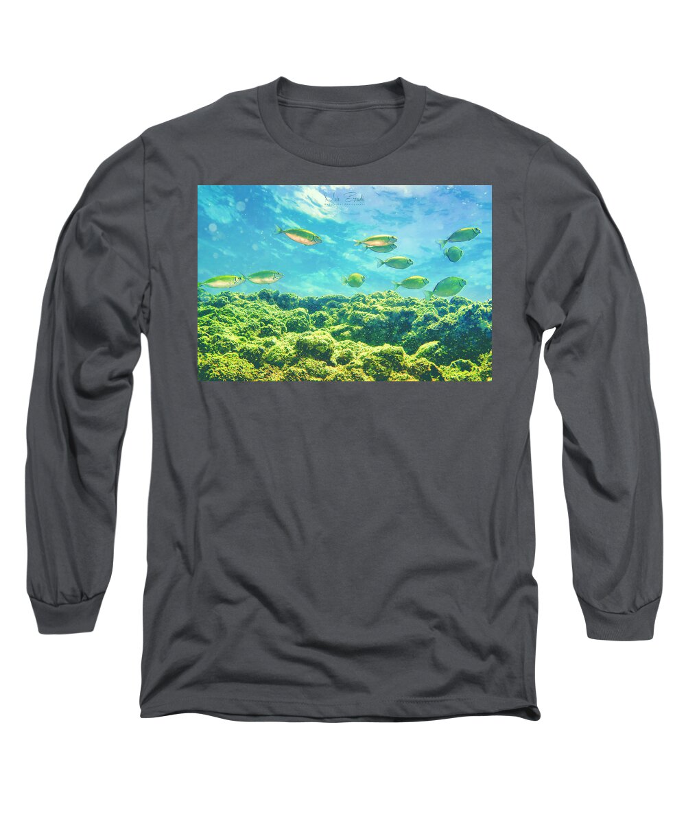 Under Water Long Sleeve T-Shirt featuring the photograph Uw 20210729 by Meir Ezrachi