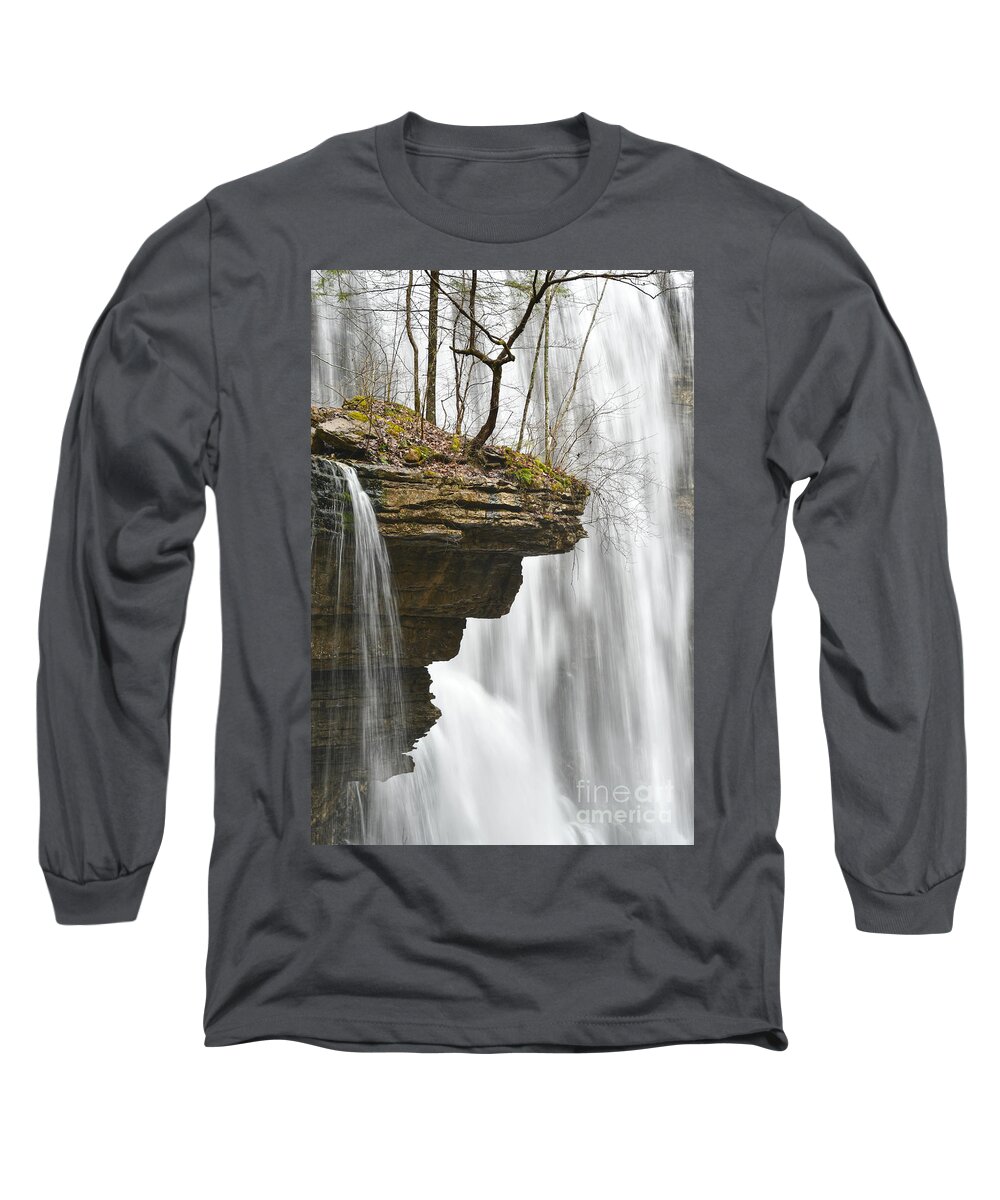 Virgin Falls Long Sleeve T-Shirt featuring the photograph Virgin Falls 6 by Phil Perkins
