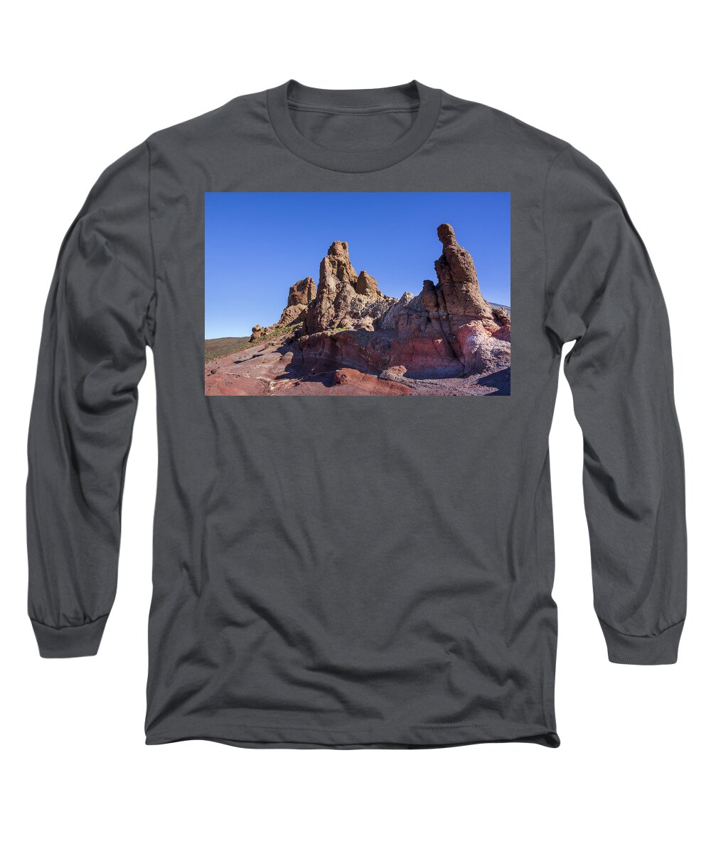 Mountains Long Sleeve T-Shirt featuring the photograph Volcanic needles in Teide National Park by Sun Travels