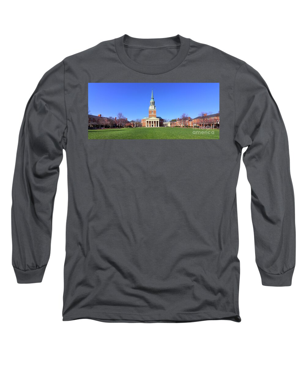 Winston Salem Long Sleeve T-Shirt featuring the photograph Wake Forest University Wait Chapel 0209 by Jack Schultz