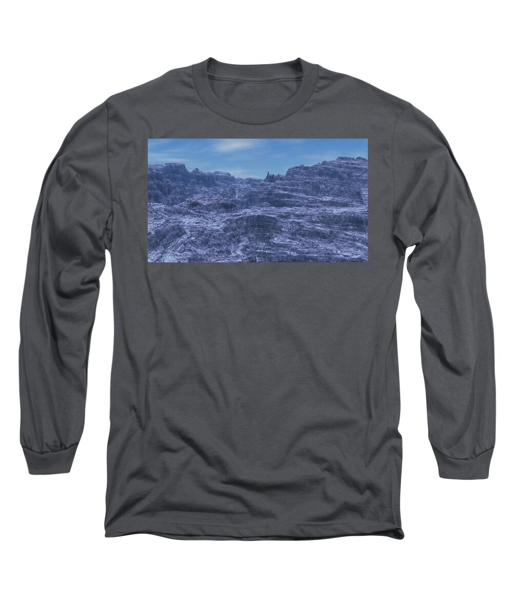 Stratified Long Sleeve T-Shirt featuring the digital art Warped Planet by Bernie Sirelson