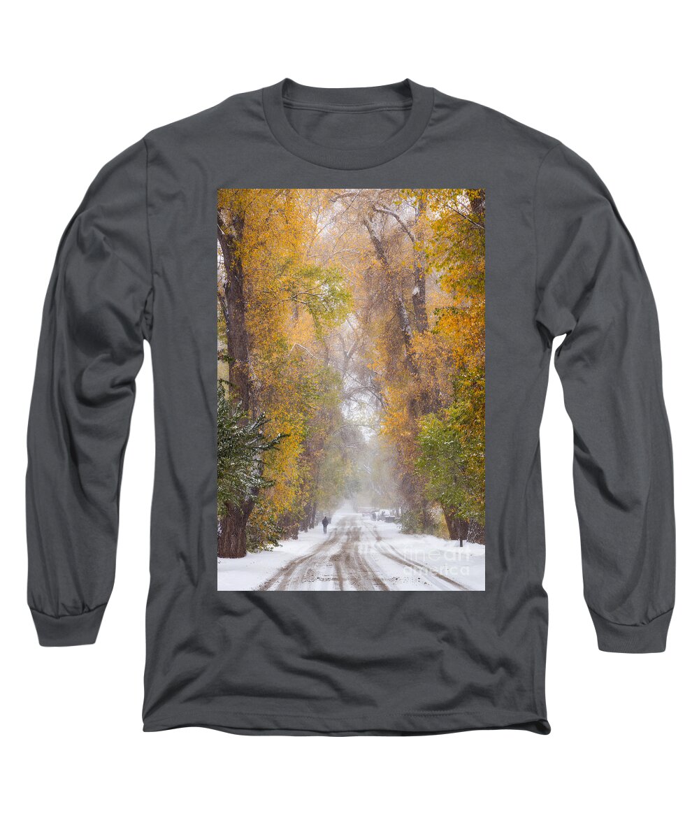 Autumn Long Sleeve T-Shirt featuring the photograph When Seasons Collide 7 by Elijah Rael
