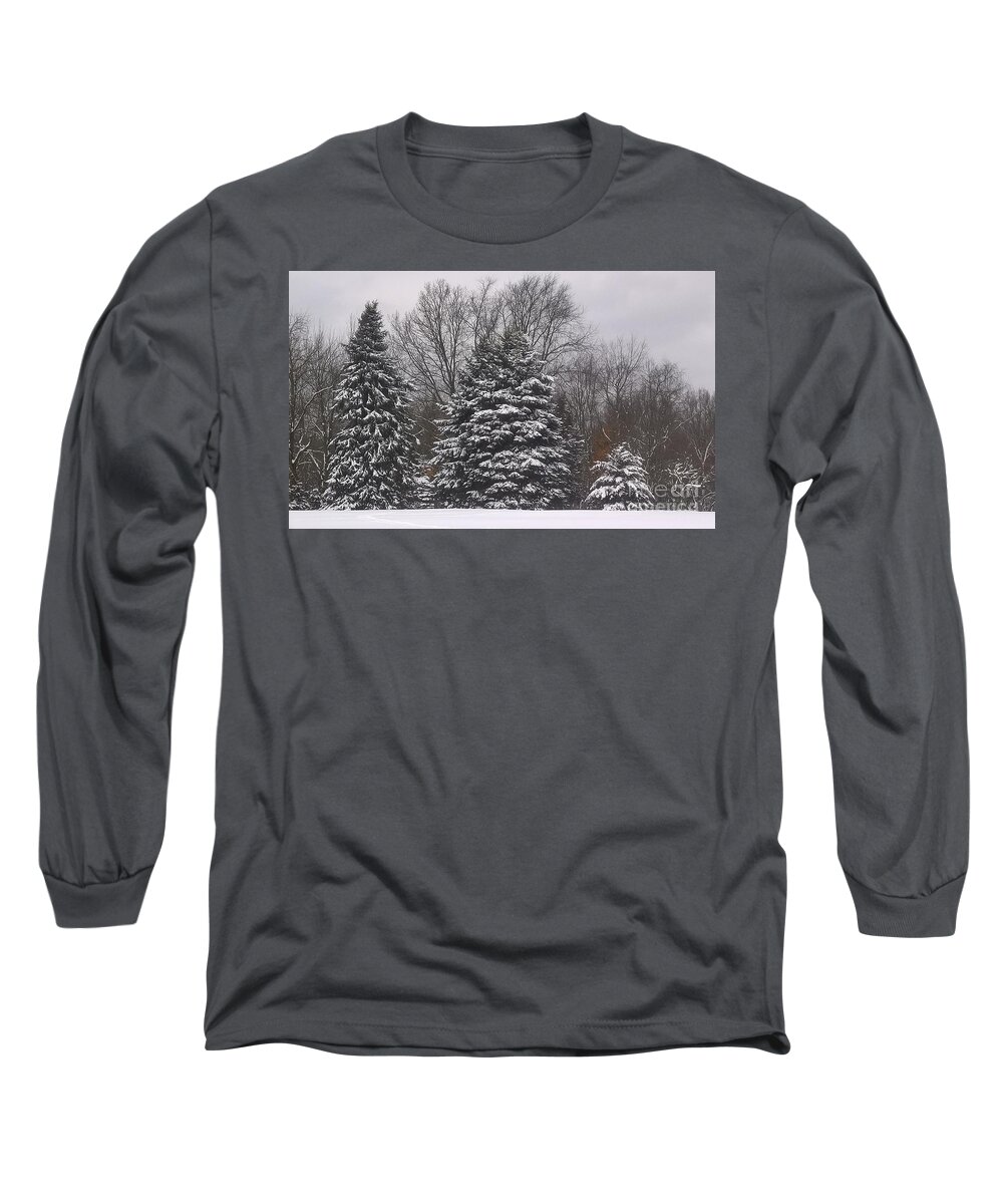 Burton Park Long Sleeve T-Shirt featuring the photograph Winter Walk at Burton Park by Lisa Dionne
