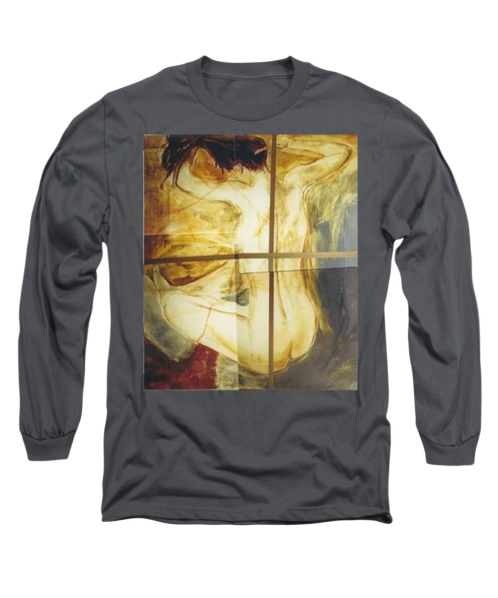 Oil On Canvas Long Sleeve T-Shirt featuring the painting Women With Fragmented Light by Todd Krasovetz