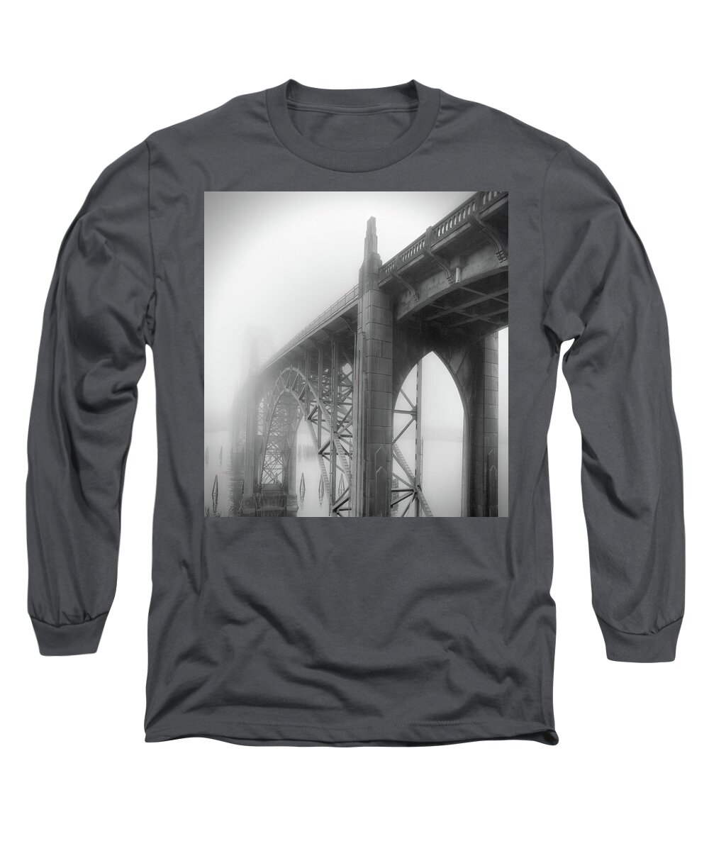 Yaquina Long Sleeve T-Shirt featuring the photograph Yaquina Bay Bridge, Newport, OR by Mike Bergen