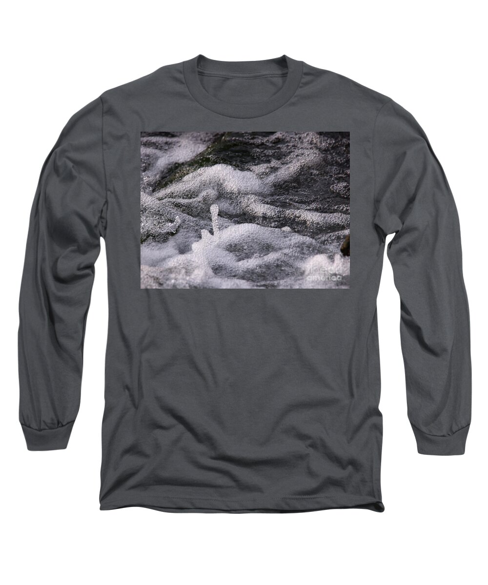 Water Bubbles Long Sleeve T-Shirt featuring the photograph YES - Water Bubbles by Tony Lee