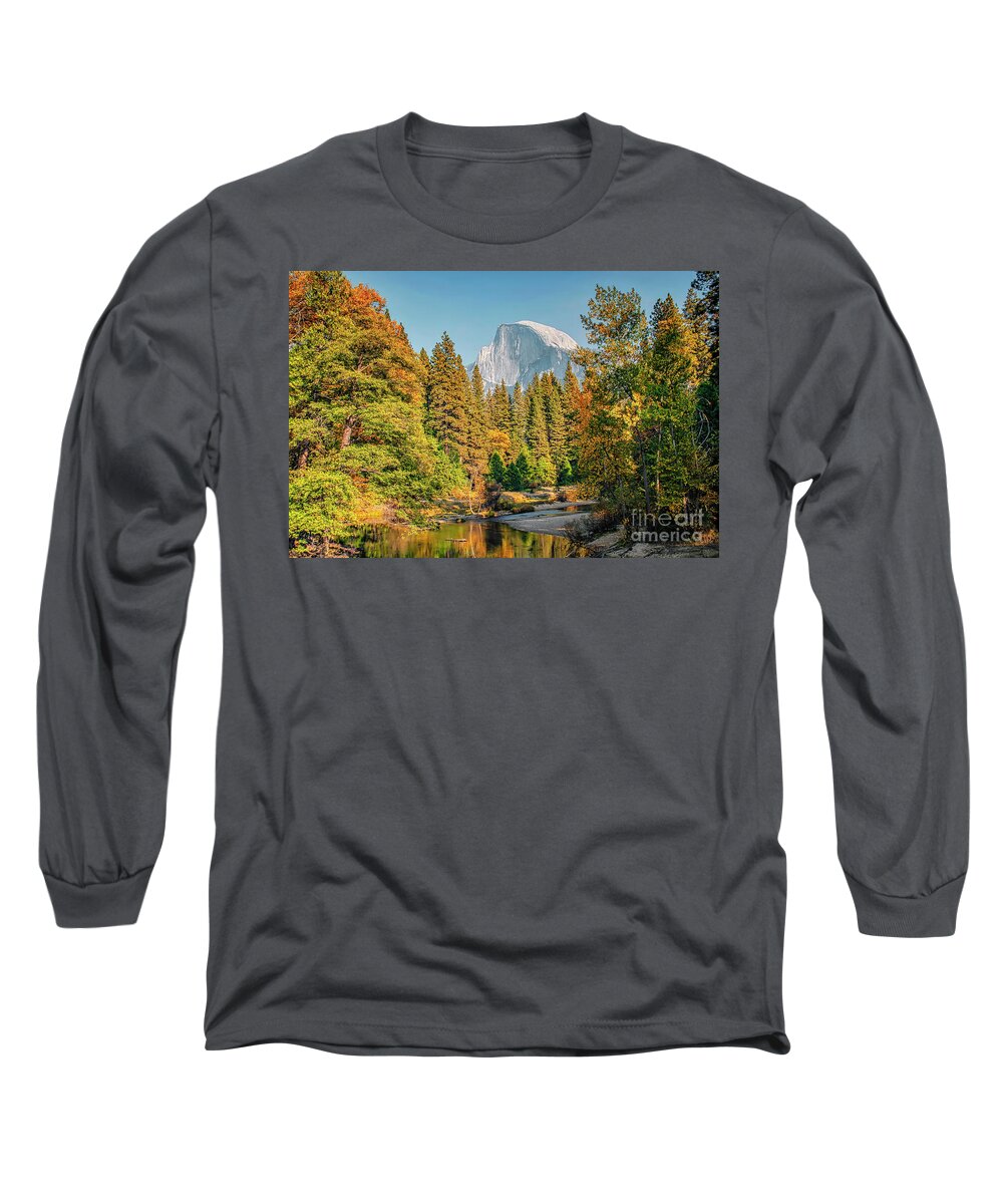 Yosemite El Cap Long Sleeve T-Shirt featuring the photograph Yosemite El Cap, Autumn, by David Millenheft