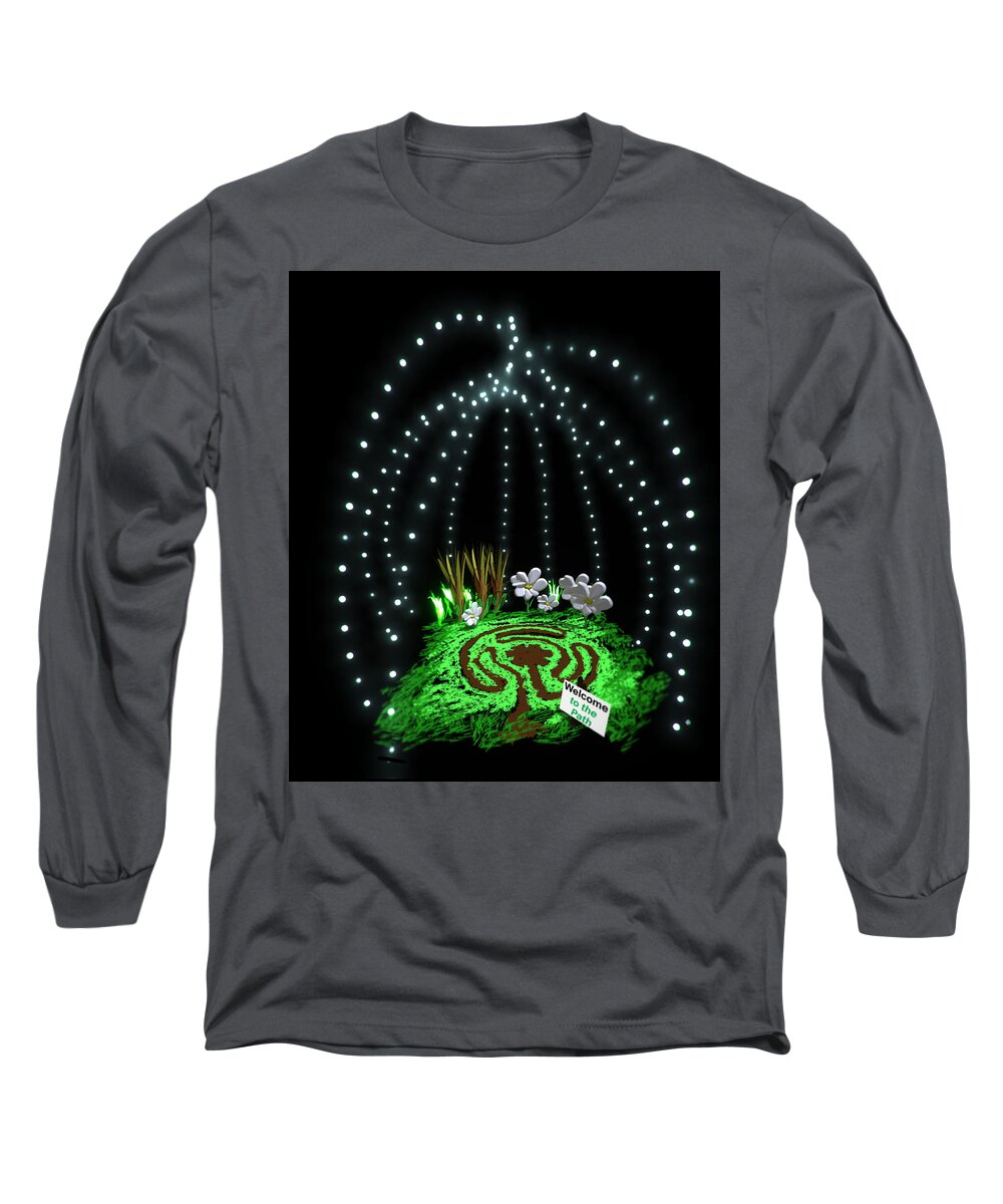 Motivational Long Sleeve T-Shirt featuring the digital art You Are the Light of the World by Bill Ressl