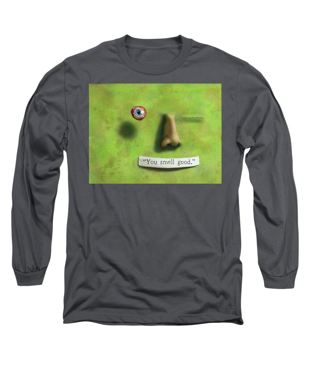 Smell Long Sleeve T-Shirt featuring the painting You smell good by James W Johnson