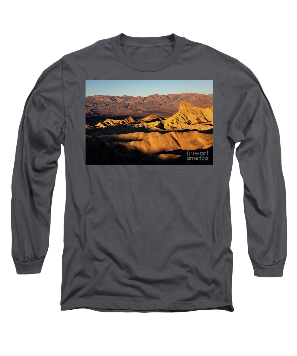 Death Valley Long Sleeve T-Shirt featuring the photograph Zabriskie Point Sunrise by Erin Marie Davis