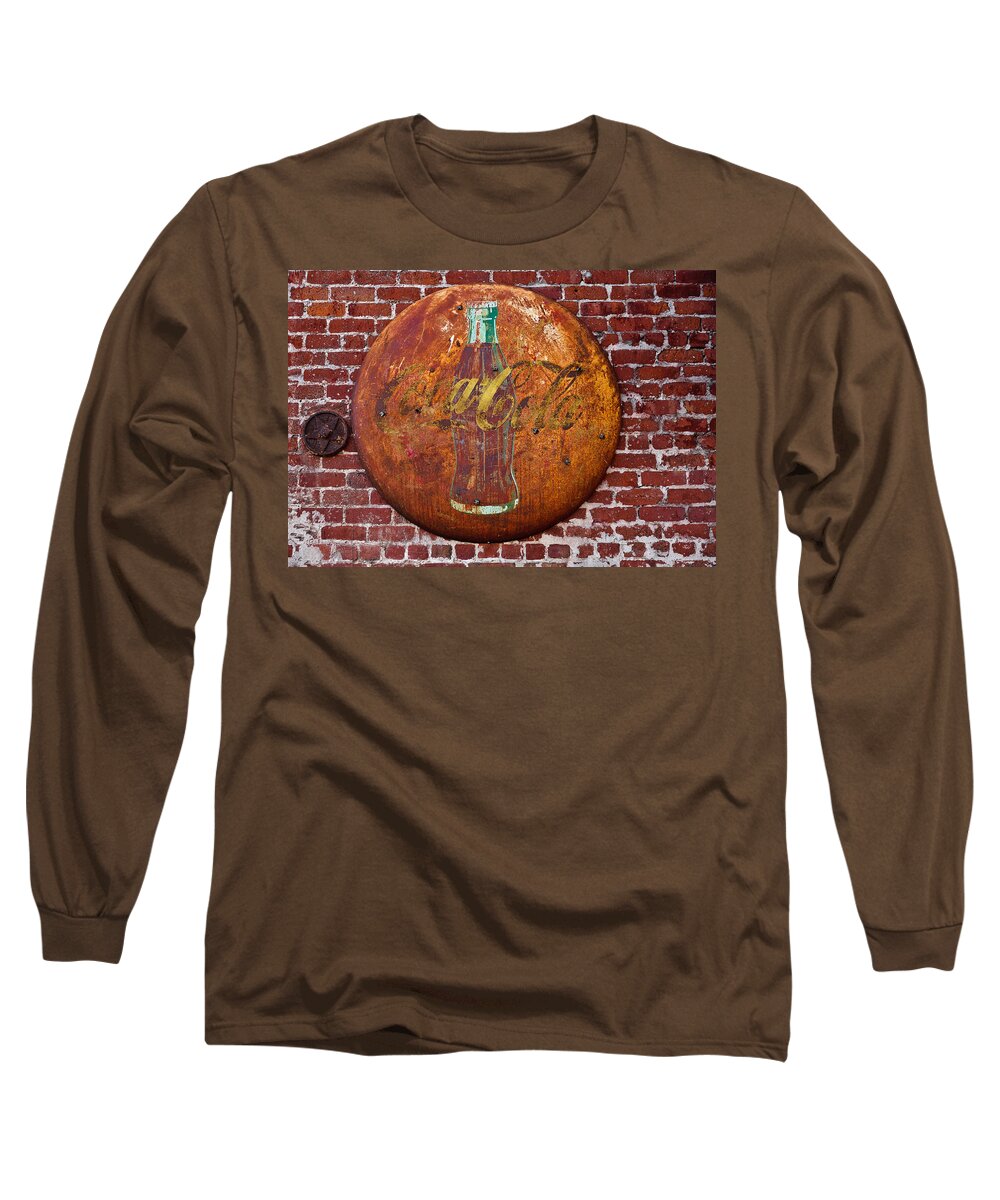 Vintage Long Sleeve T-Shirt featuring the photograph Antique Coke sign 1 by David Smith