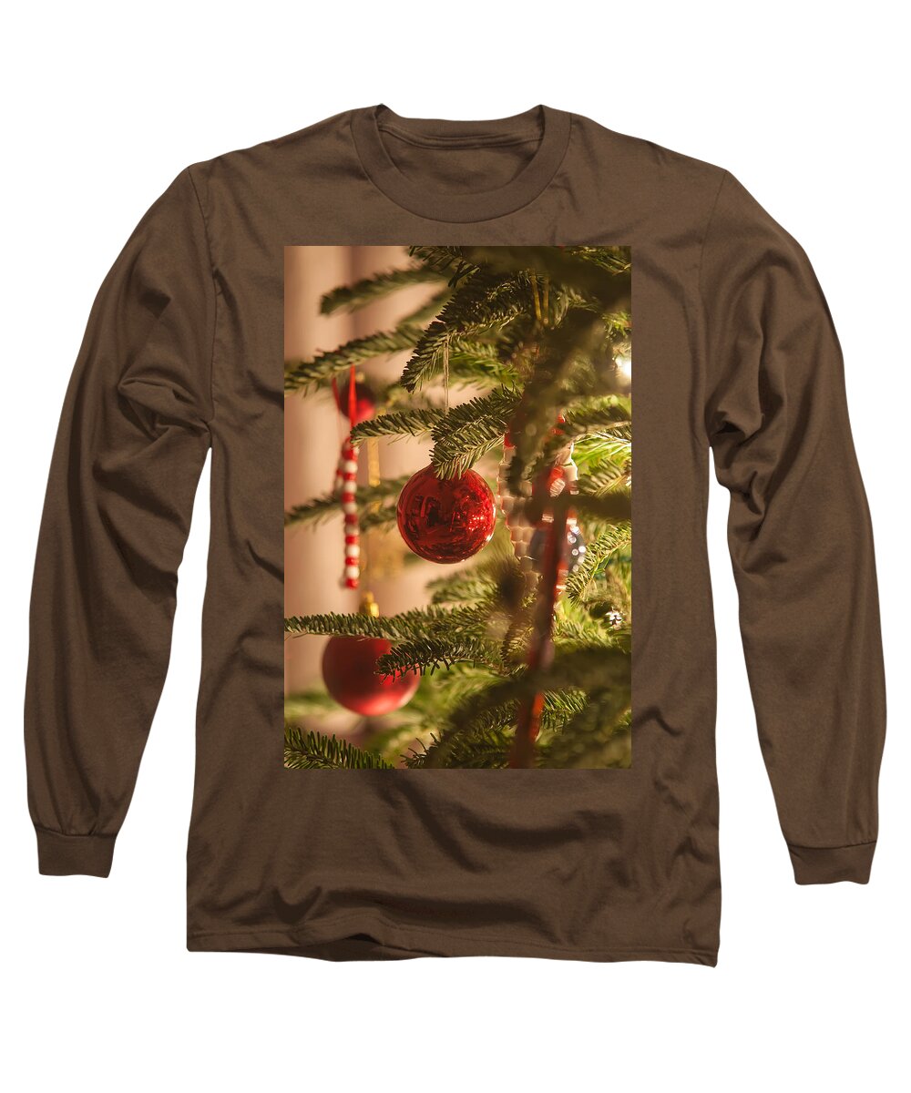 Artificial Long Sleeve T-Shirt featuring the photograph Christmas Tree Ornaments #3 by Alex Grichenko