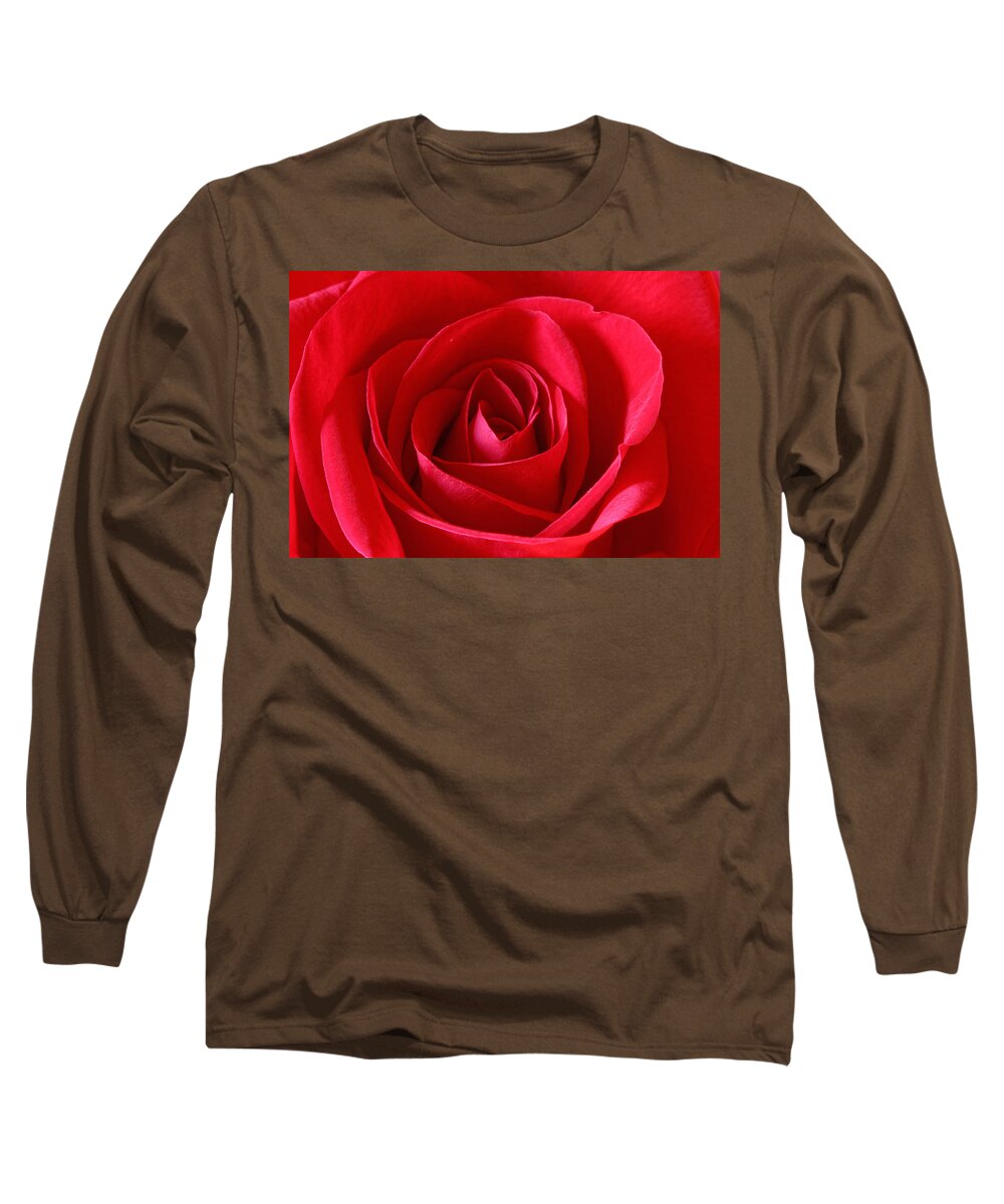 Background Long Sleeve T-Shirt featuring the photograph Red Rose #3 by Peter Lakomy