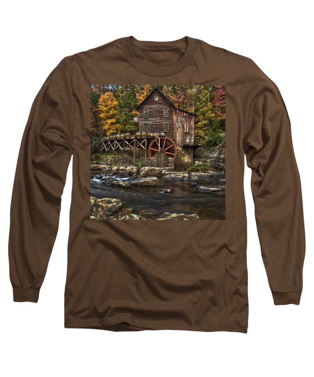 West Virginia Long Sleeve T-Shirt featuring the photograph Glade Creek Mill #4 by Robert Fawcett