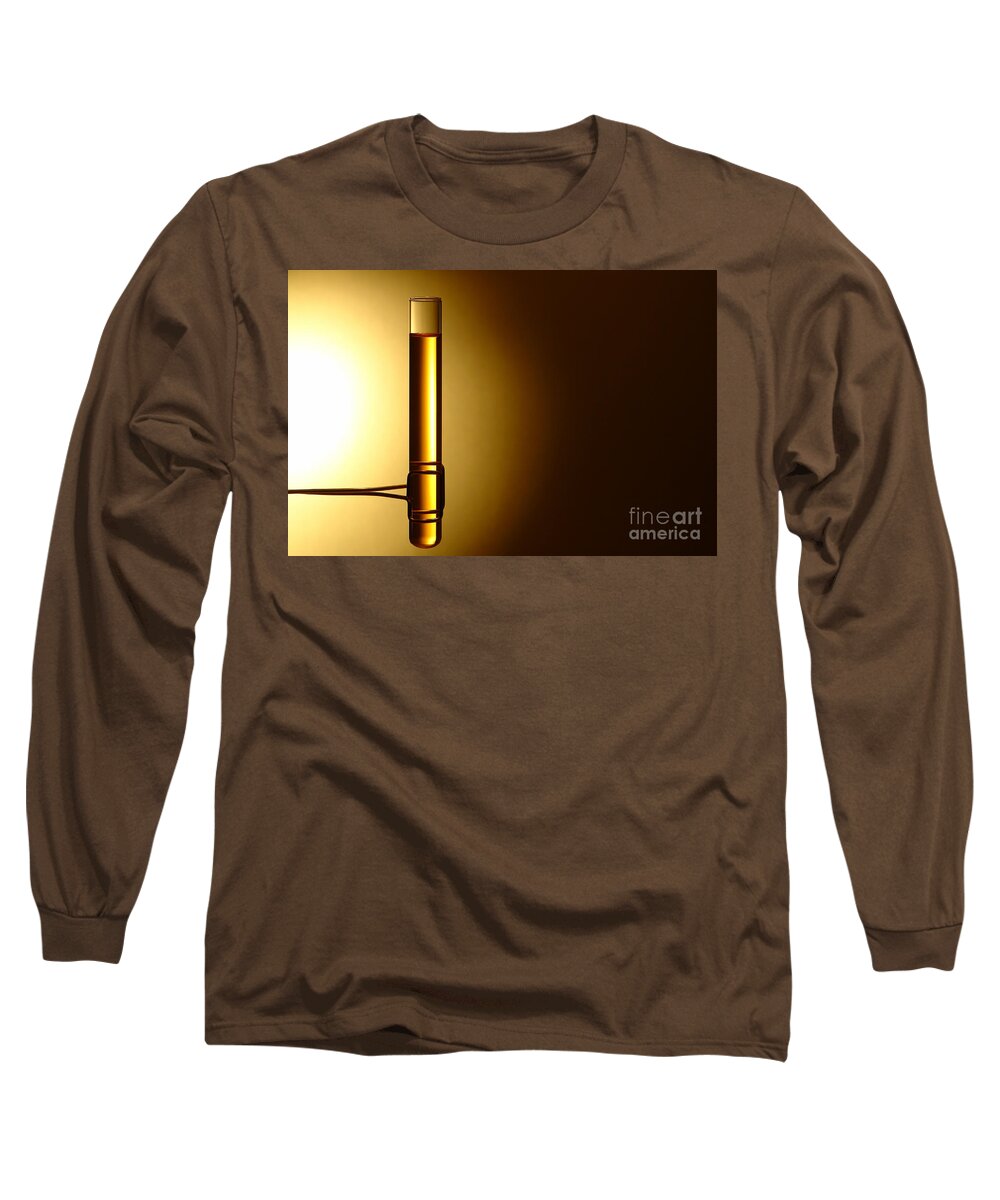 Test Long Sleeve T-Shirt featuring the photograph Laboratory Test Tube in Science Research Lab #4 by Science Research Lab