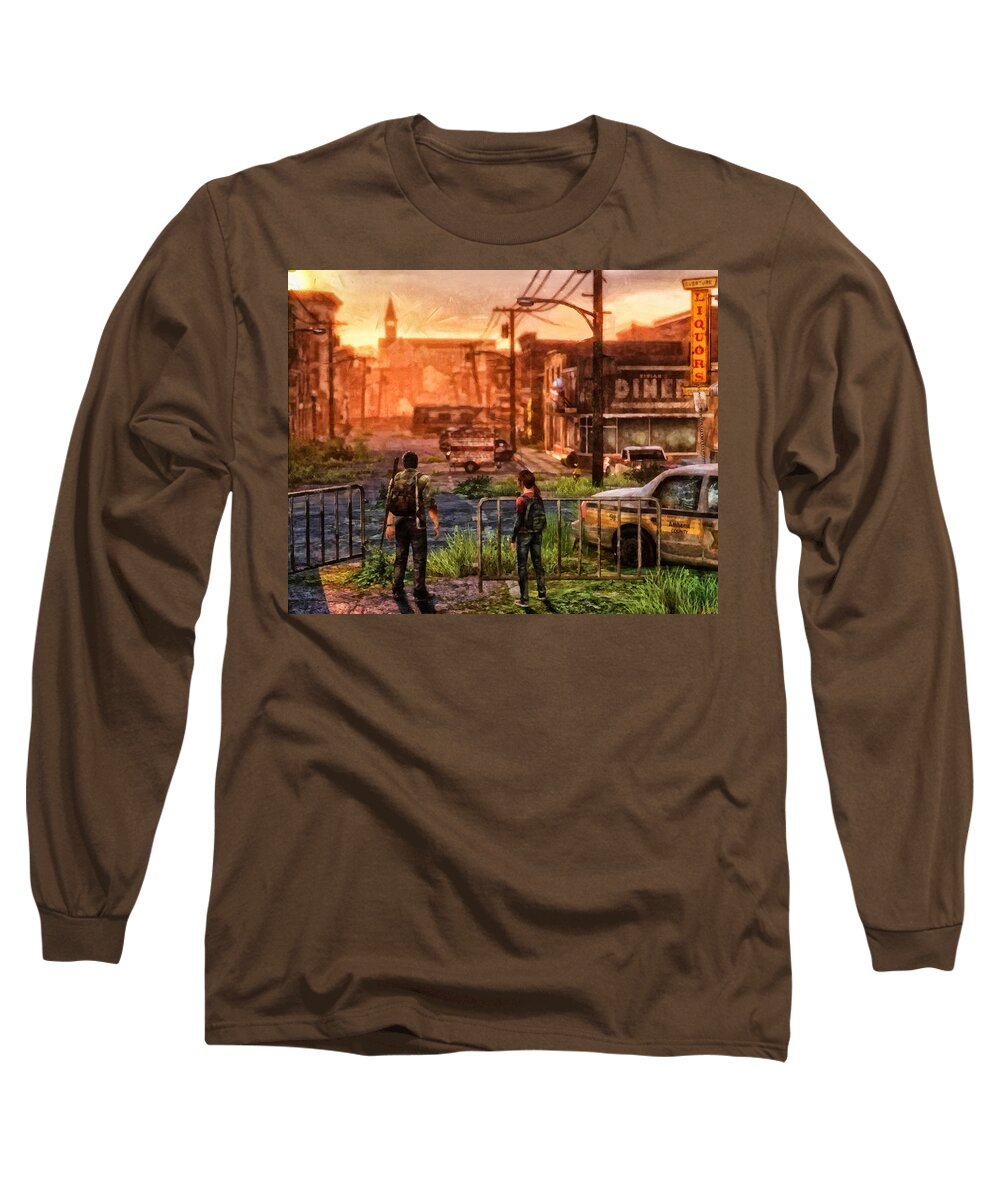 Movie Long Sleeve T-Shirt featuring the painting A Long Journey by Joe Misrasi