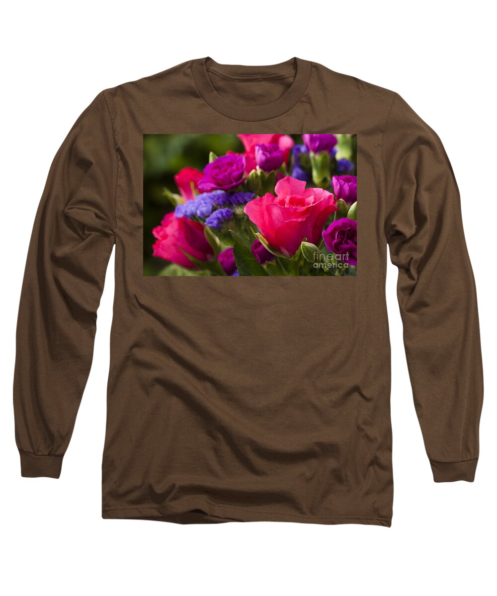 Annegilbert Long Sleeve T-Shirt featuring the photograph A Mixed Bouquet by Anne Gilbert