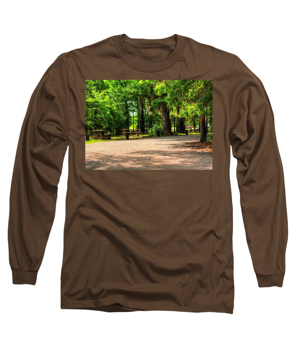 Park Long Sleeve T-Shirt featuring the photograph A Place For Picnic by Ester McGuire