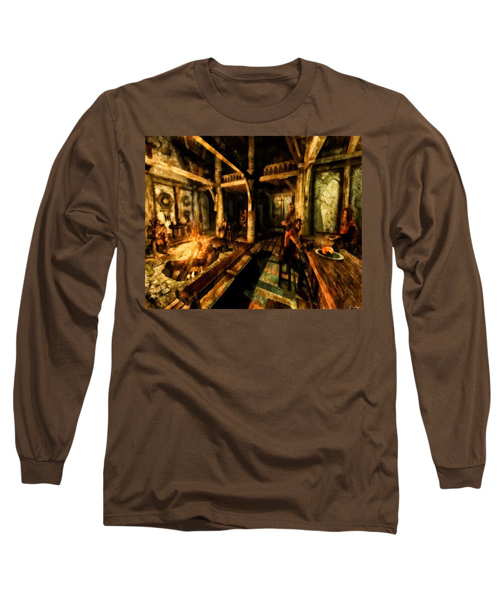 Www.themidnightstreets.net Long Sleeve T-Shirt featuring the digital art A Place to Relax by Joe Misrasi