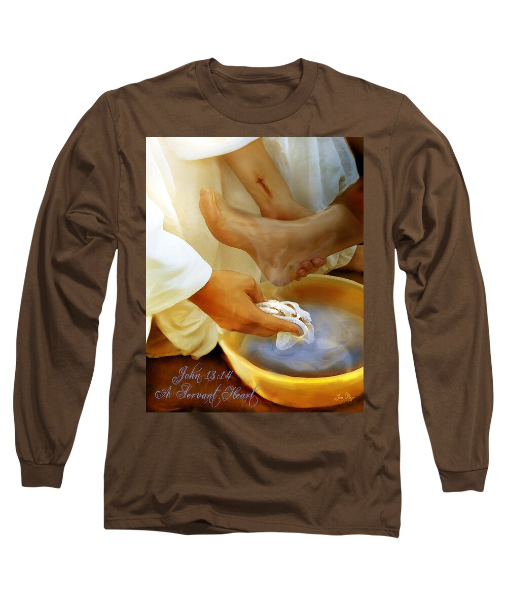 A Servants Heart Long Sleeve T-Shirt featuring the painting A Servants heart by Jennifer Page