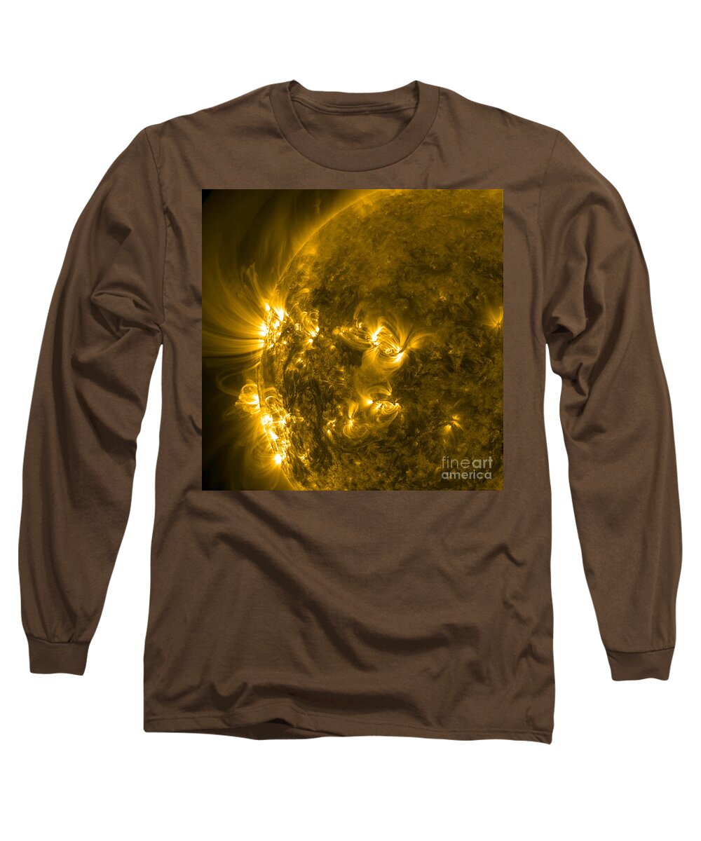 Science Long Sleeve T-Shirt featuring the photograph Active Regions Of The Sun by Science Source