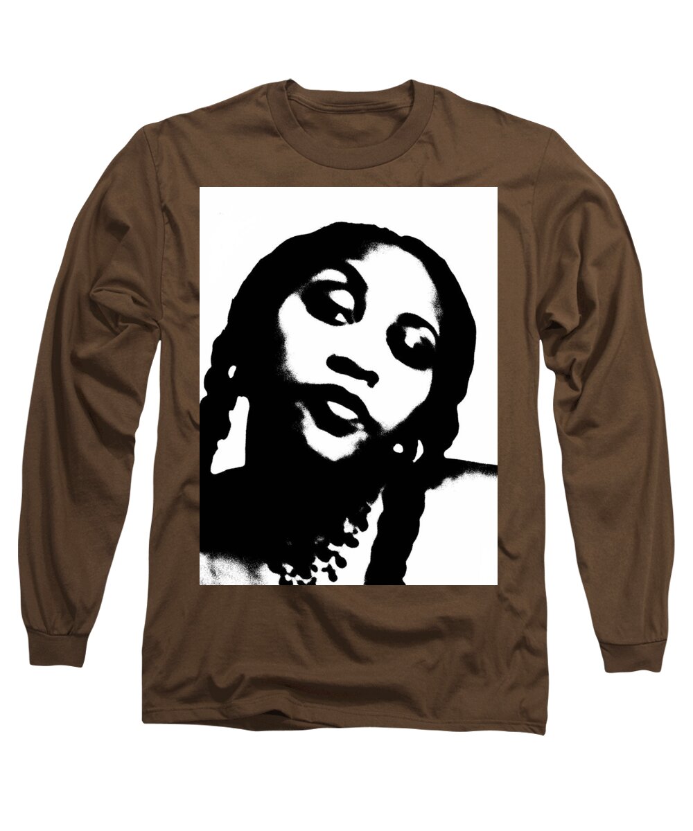 African American Girl Long Sleeve T-Shirt featuring the photograph Cherokee African American Girl by Cleaster Cotton