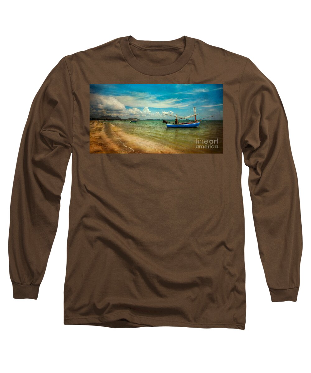 Thai Long Sleeve T-Shirt featuring the photograph Asian Beach by Adrian Evans