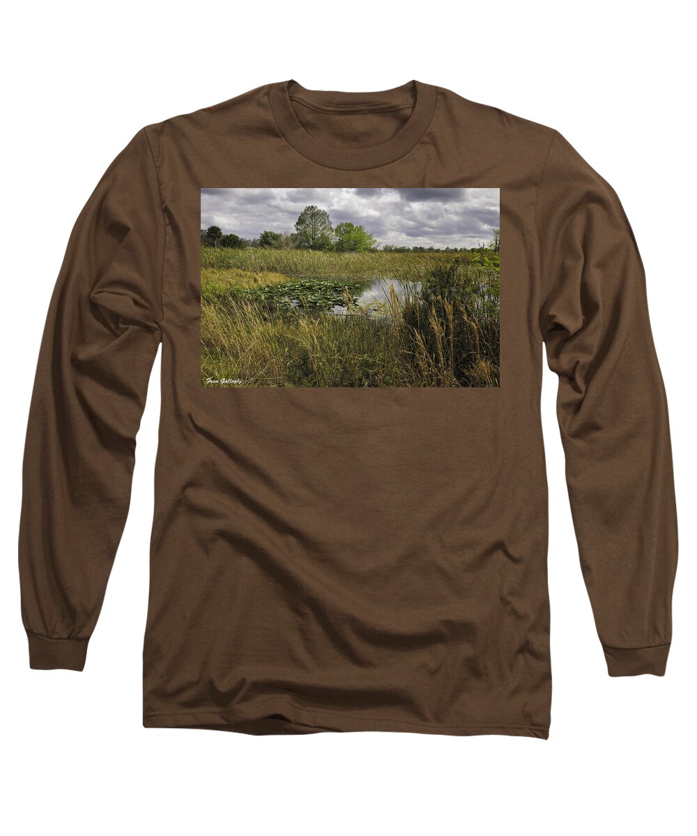 Blue Cypress Swamp Long Sleeve T-Shirt featuring the photograph Blue Cypress Wetlands by Fran Gallogly