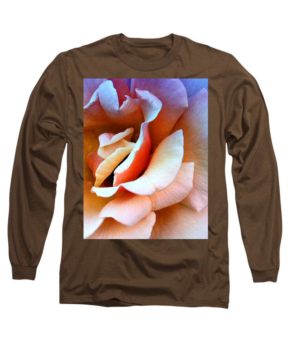 Rose Long Sleeve T-Shirt featuring the photograph BLUSH PINK Palm Springs by William Dey