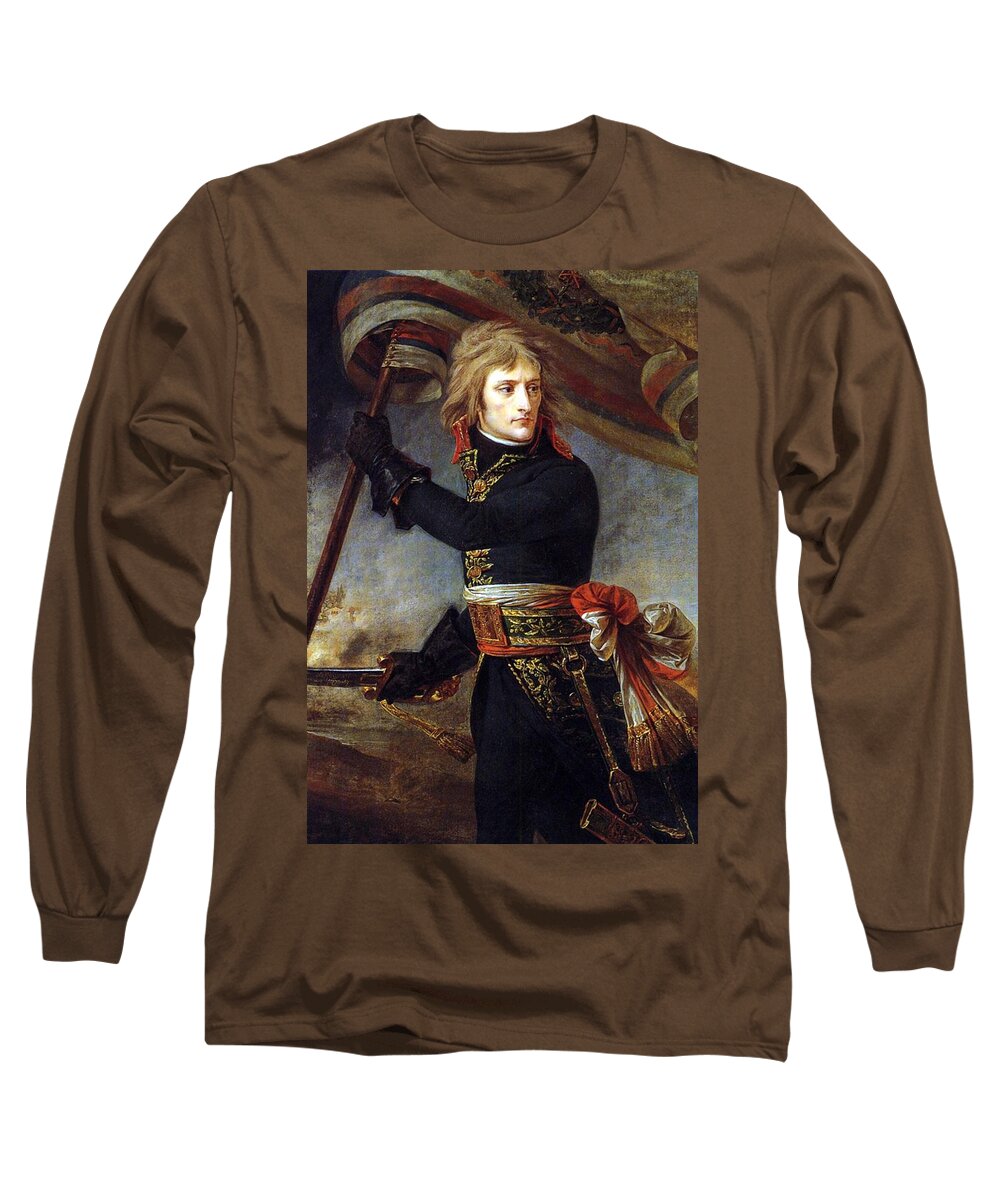 Bonaparte On The Bridge Long Sleeve T-Shirt featuring the painting Bonaparte on the Bridge by Jean Antoine Gros