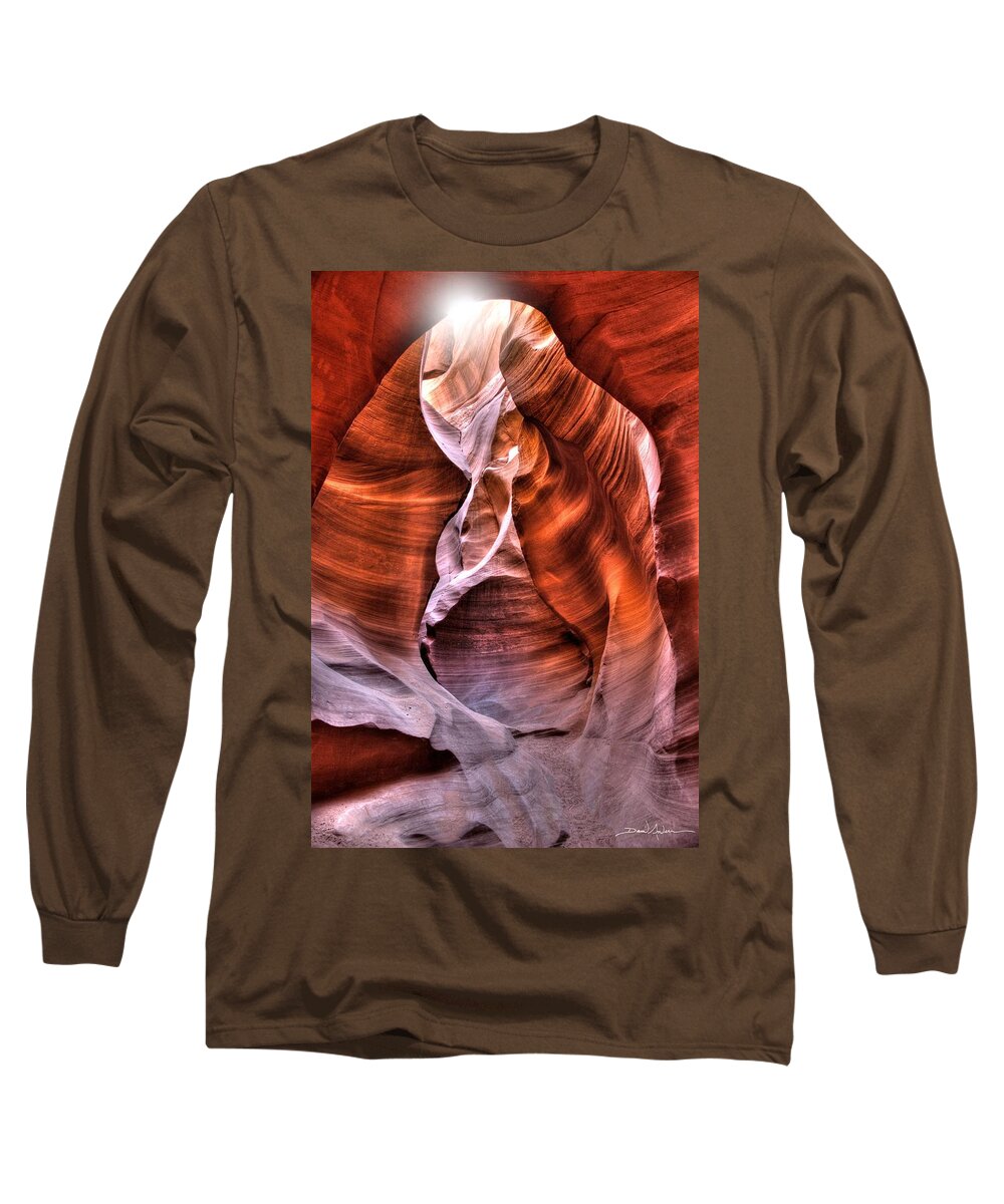 Slot Canyon Long Sleeve T-Shirt featuring the photograph Breath of Life by David Andersen