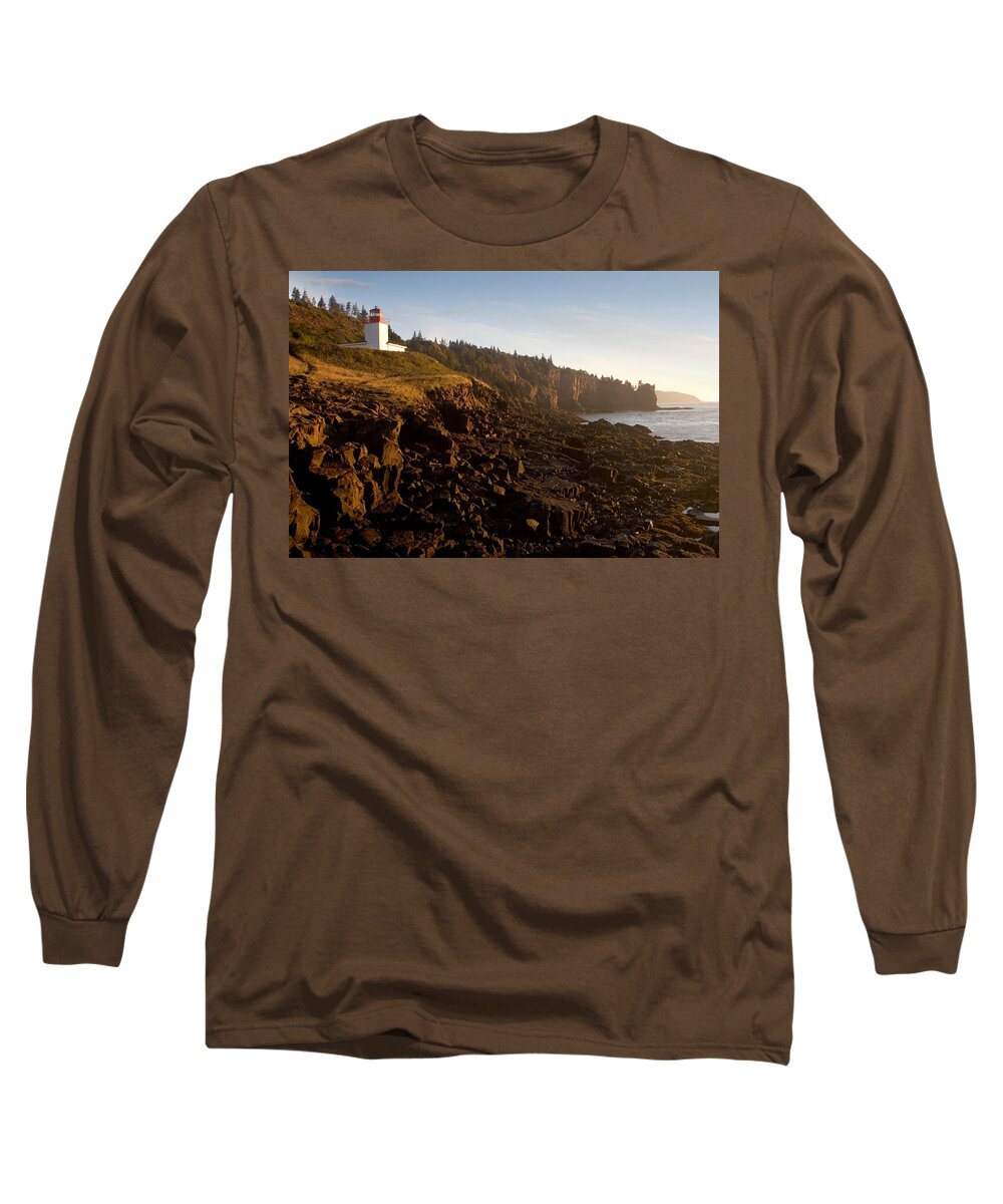 Lighthouse Long Sleeve T-Shirt featuring the photograph Cape D'Or 3 by Brent L Ander