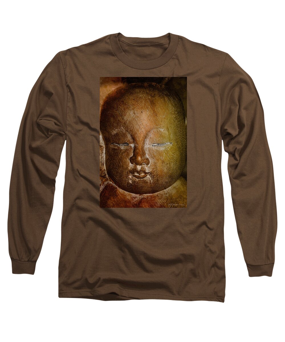 Statue Long Sleeve T-Shirt featuring the photograph Clayface by WB Johnston