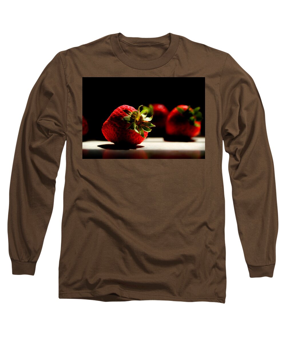 Red Strawberries Long Sleeve T-Shirt featuring the photograph Countertop Strawberries by Michael Eingle