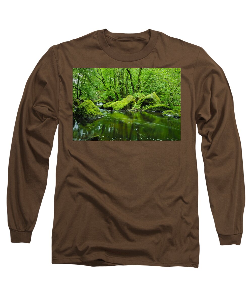 Creek Long Sleeve T-Shirt featuring the photograph Creek in the Woods by Chevy Fleet