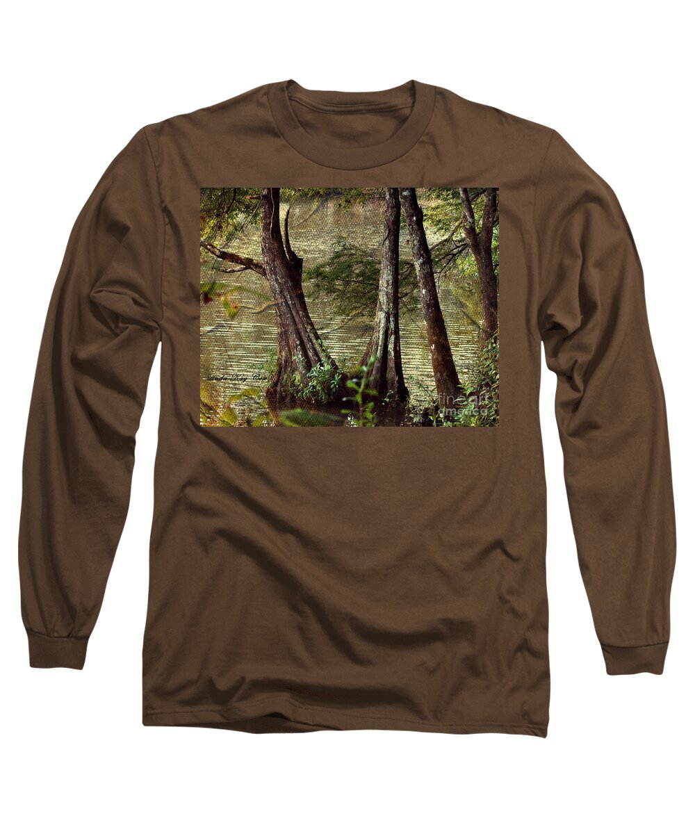 Tree Long Sleeve T-Shirt featuring the photograph Davids River by Linda Cox