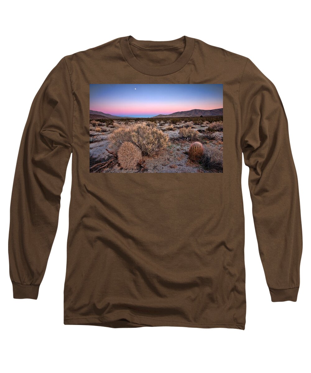 Anza-borrego Desert Long Sleeve T-Shirt featuring the photograph Desert Twilight by Peter Tellone