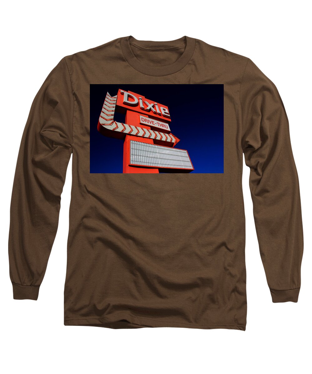 Kelly Hazel Long Sleeve T-Shirt featuring the photograph Dixie Drive Thru by Kelly Hazel