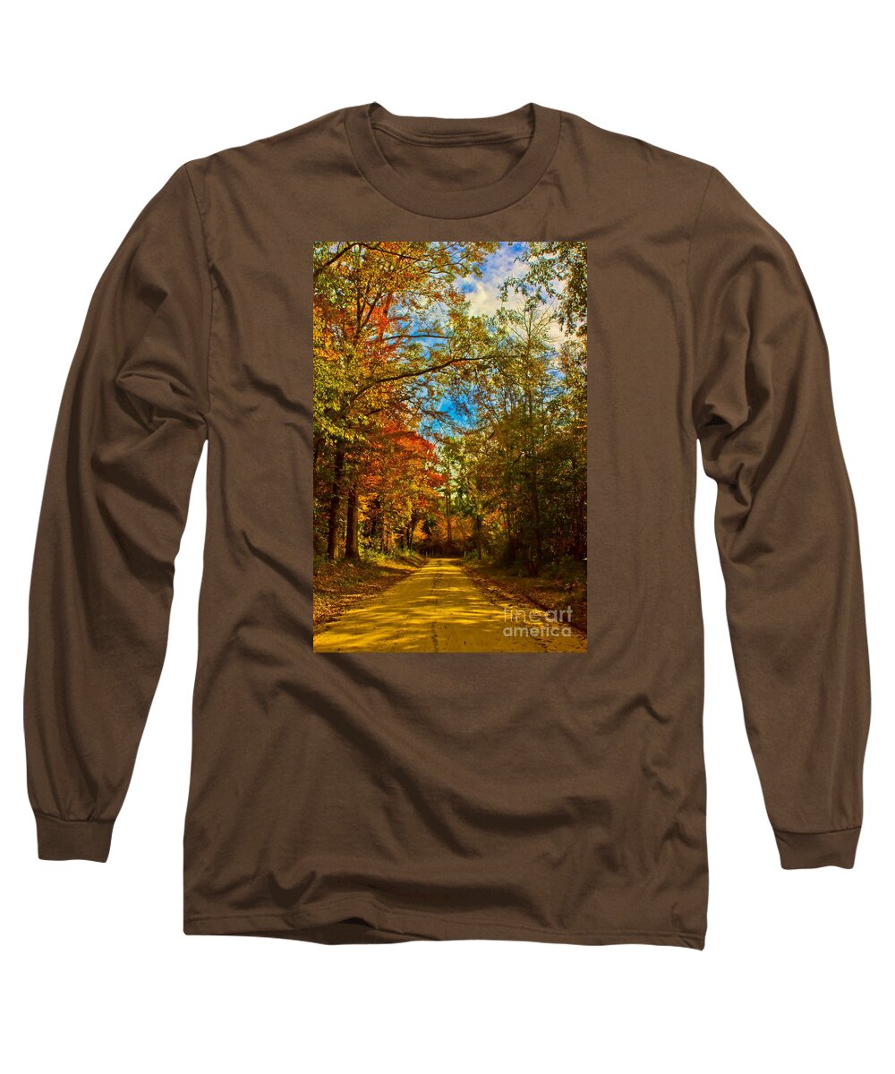 Michael Tidwell Photography Long Sleeve T-Shirt featuring the photograph East Texas Back Roads HDR by Michael Tidwell