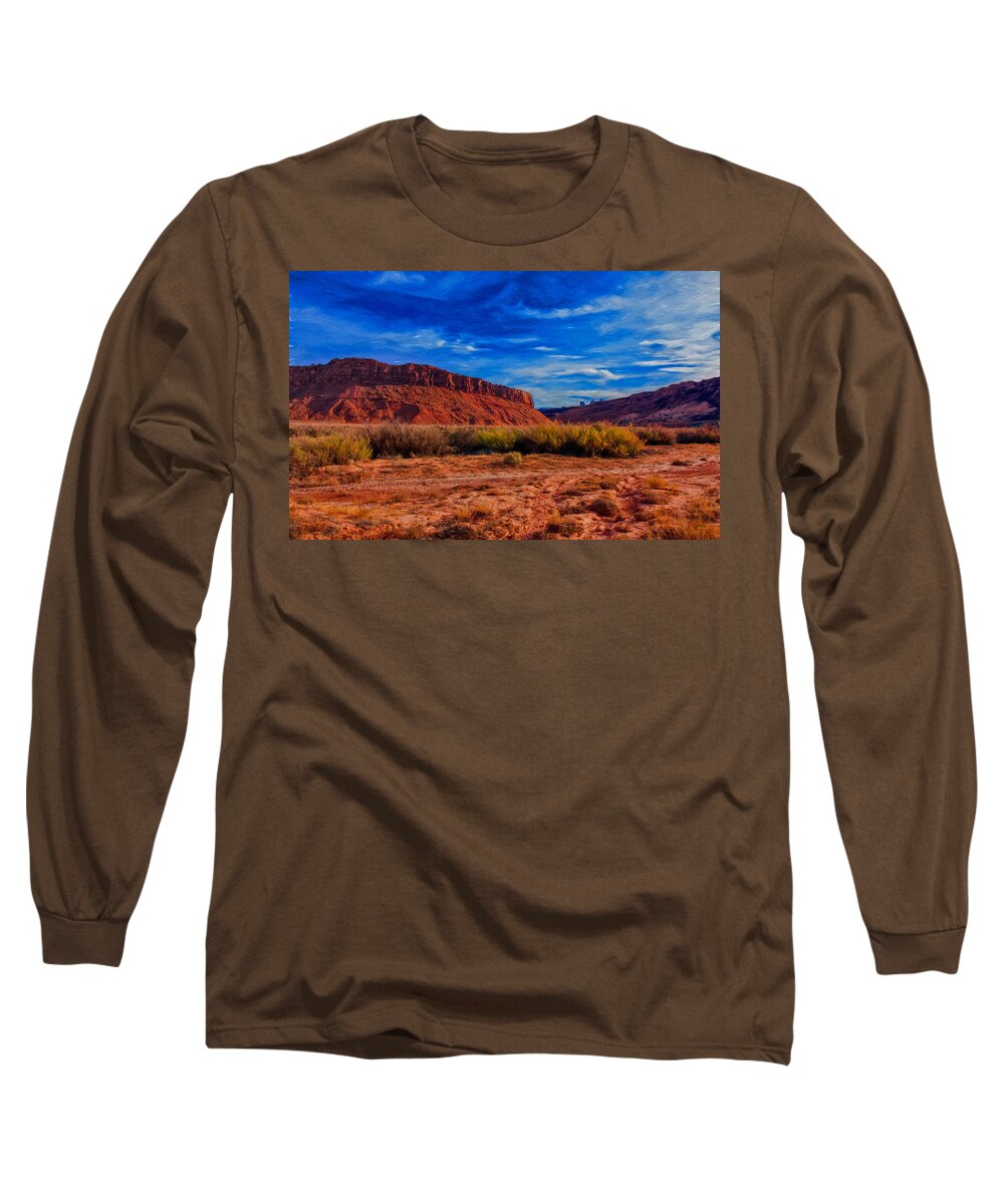 Landscape Long Sleeve T-Shirt featuring the photograph Evening Mesa by John M Bailey