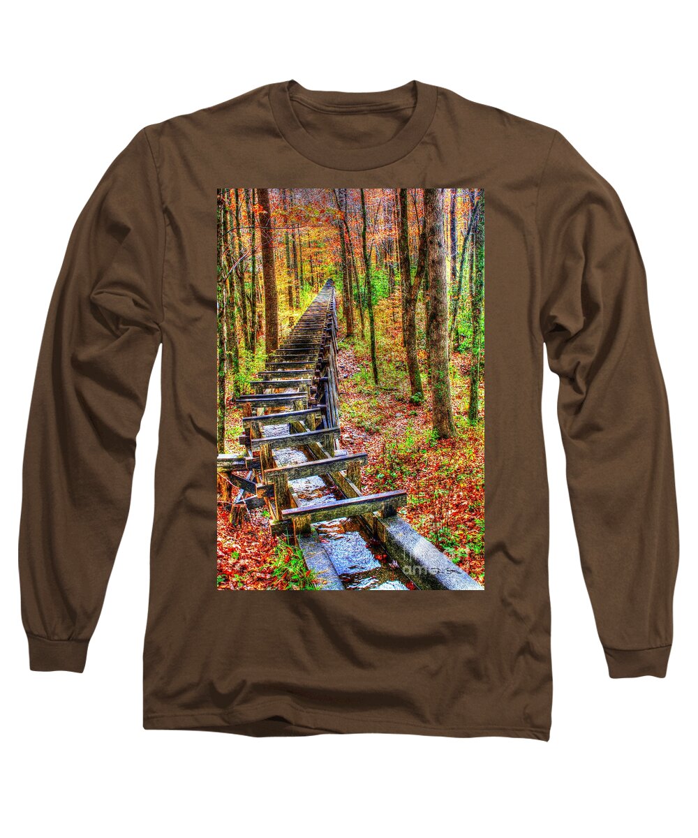 Antique Long Sleeve T-Shirt featuring the photograph Feed the Wheel by Dan Stone