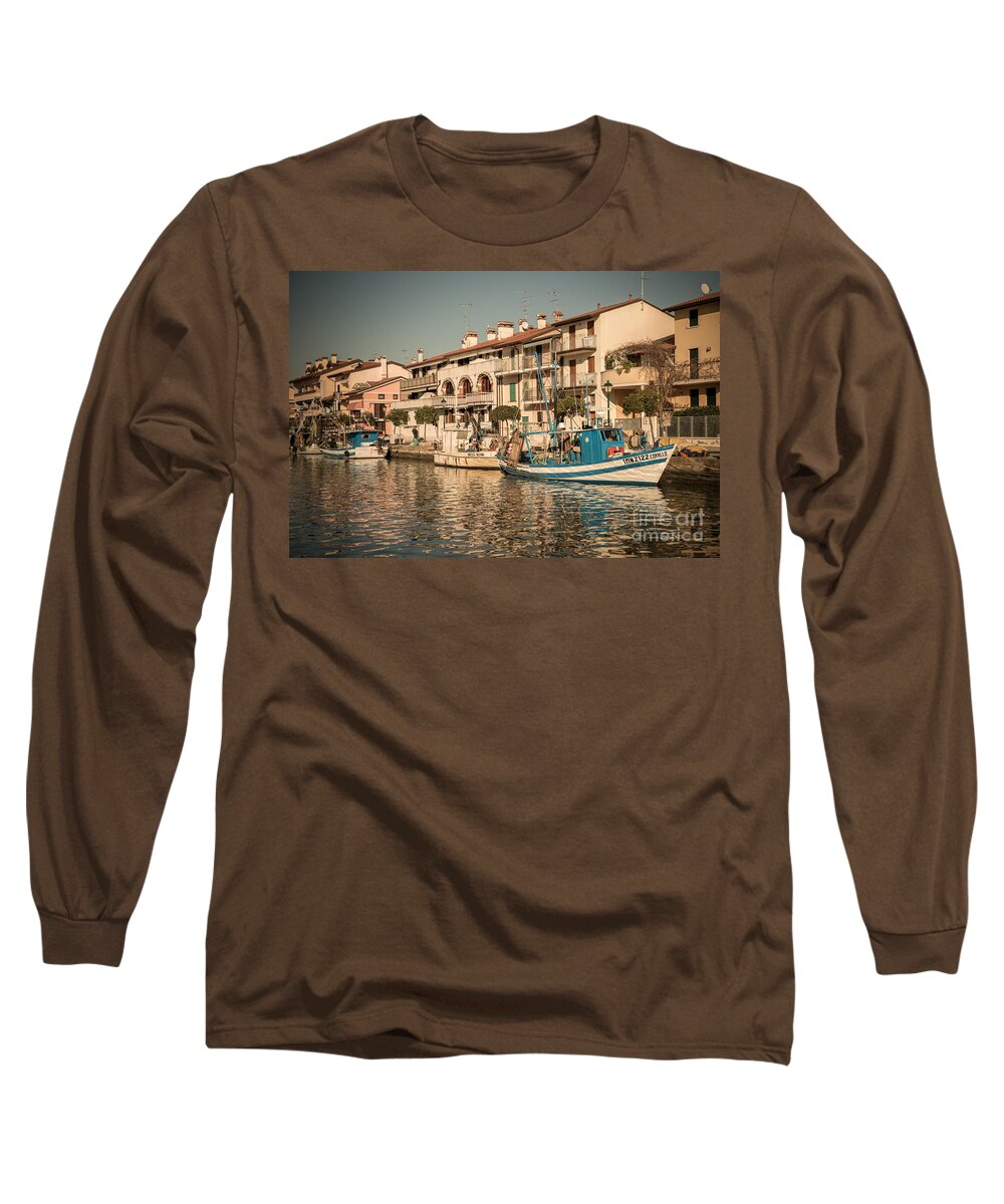Friaul-julisch Venetien Long Sleeve T-Shirt featuring the photograph Fishing Fleet by Hannes Cmarits