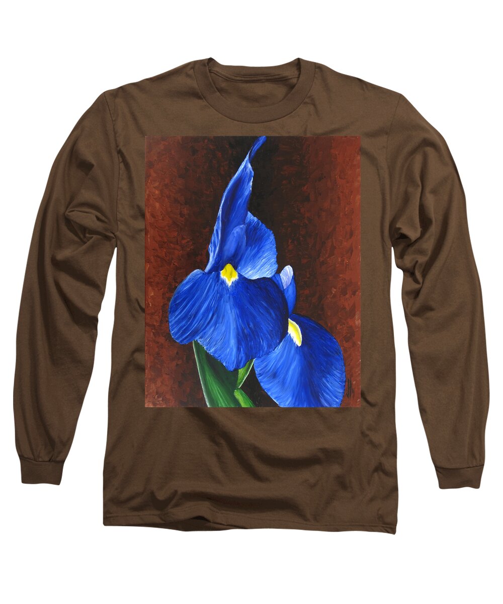 Flora Long Sleeve T-Shirt featuring the painting Flora Series-Number 8 by Jim Harper